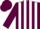 Silk - maroon and white stripes, maroon sleeves and cap