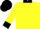 Silk - Yellow, black horseshoe, black collar, yellow sleeves, black hoops and cuffs, black cap