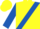 Silk - Yellow, royal blue sash, yellow bars on royal blue sleeves