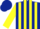 Silk - Dark Blue and Yellow stripes, Yellow sleeves, dark blue cap