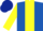 Silk - Royal blue, yellow stripe, yellow sleeves, dark blue cap