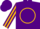 Silk - Purple, gold 'h' in gold circle, gold stripe on sleeves, purple cap