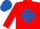Silk - Red, royal blue maltese cross, red sleeves, royal blue cap