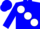 Silk - Blue, white large spots