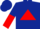 Silk - Dark blue, red triangle, dark blue and red halved slvs