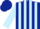Silk - dark blue and light blue stripes, light blue sleeves, dark blue cap