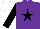 Silk - Purple, black star & sleeves, white cap