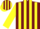 Silk - Burgundy, yellow stripes on sleeves