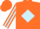 Silk - Orange, light blue diamond, striped sleeves, orange cap