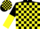 Silk - Black and yellow check, black and yellow halved sleeves