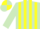 Silk - Light Green and Yellow stripes, quartered cap.