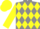 Silk - Grey, yellow diamonds, yellow '5', yellow sleeves, yellow cap