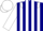 Silk - Navy, white stripes, white epaulets, navy sleeves, navy cap