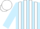 Silk - Light blue, white vertical stripes, white cap