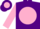 Silk - Purple, purple 'imn' on pink ball, purple band on pink slvs