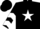 Silk - Black, white star, white chevrons on sleeves