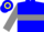Silk - Blue, yellow emblem, grey hoop on sleeves