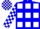 Silk - Blue, white squares, checked sleeves and cap