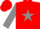 Silk - Red, grey star, grey sleeves, red cap