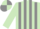 Silk - Light green and grey stripes, light green sleeves, quartered cap