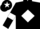 Silk - Black, White diamond, armlets and star on cap.