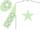 Silk - White, Light Green star, Light Green sleeves, White stars, Light Green cap, White star.