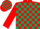 Silk - Red and dark green check, red sleeves