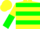 Silk - Yellow, green hoops, yellow &amp; green halved slvs