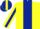 Silk - Yellow, Dark Blue stripe.