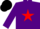 Silk - Purple, red star, black cap