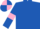 Silk - Royal Blue, Pink armlets, Quartered cap