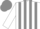 Silk - White, grey stripes, white sleeves, grey cap