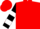 Silk - Red, black r, black and white bars on sleeves, red cap