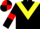Silk - black, yellow chevron, red armlets, yellow cap, red quartered cap, black peak