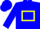 Silk - Blue, yellow hollow box