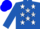 Silk - Royal blue, white stars, white star on blue cap