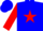 Silk - Blue, red star, red star and cuffs on sleeves
