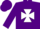 Silk - Purple, white maltese cross, purple sleeves and cap