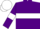Silk - Purple, white hoop, purple armlets on white sleeves, white cap