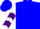 Silk - Blue and purple triangular thirds, white sleeves, purple chevrons, blue cap