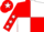 Silk - Red and white (quartered), red sleeves, white stars, red cap, white star