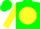 Silk - Green, yellow ball, black 's', green collar, black bowtie, yellow hoop and cuffs on sleeves, green cap
