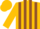 Silk - Gold, brown stripes, gold cap