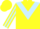 Silk - Yellow body, light blue chevron, yellow arms, light blue striped, yellow cap, light blue striped