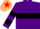 Silk - Purple, black hoop, hooped sleeves, beige cap, red star