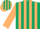 Silk - Hunter green, tan stripes,tan stripes on sleeves