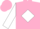 Silk - Pink, white diamond 'r' on back, white blocks on sleeves