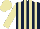 Silk - Dark blue and beige stripes, beige sleeves and cap