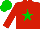 Silk - Red body, green star, red arms, green cap