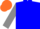 Silk - Blue, grey sleeves, orange cap
